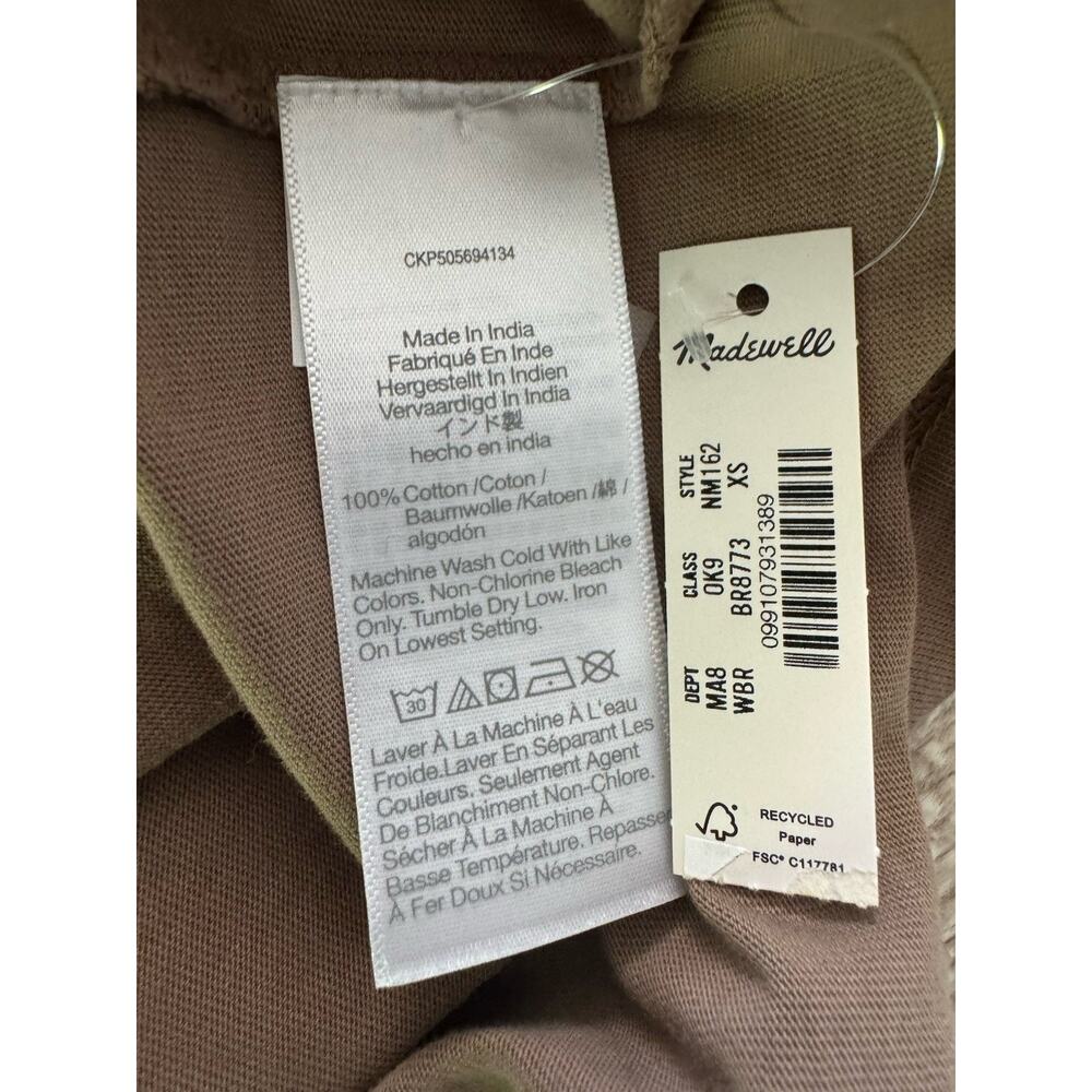 NWT Madewell Garment-Dyed Allday Crewneck Tee Dried Olive Green Men’s Size XS - Picture 8 of 8
